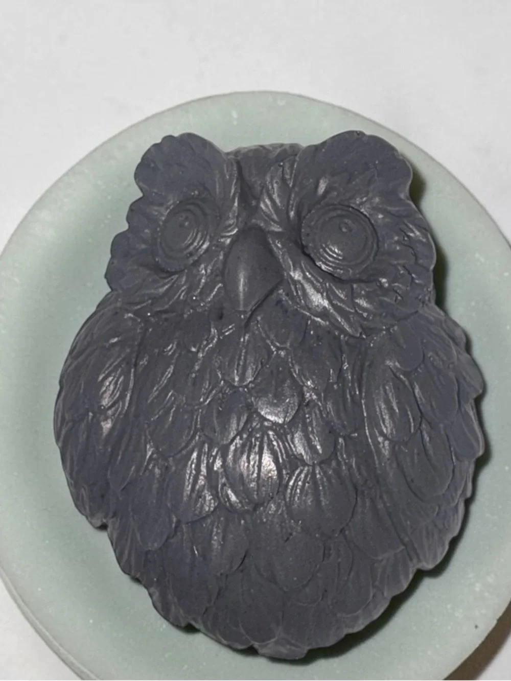 Vanilla rum SOAP owl handmade 3x2in 4oz shea butter & coconut oil based